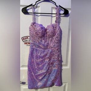 Glamour Purple Mini Dress